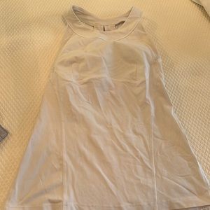 White lululemon high neck tank size 6
